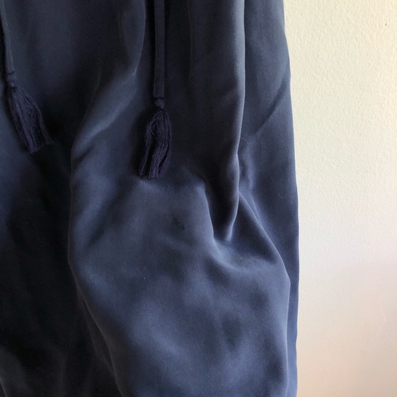 Joie Fayaline Silk Dark Navy Flutter Sleeve Dress - Picture 4 of 7